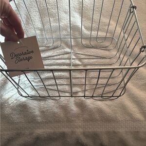 Decorative Silver Storage Basket
